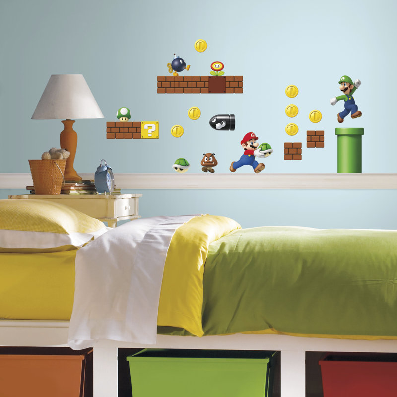 Room Mates Nintendo 45 Piece Super Mario Wall Decal & Reviews Wayfair